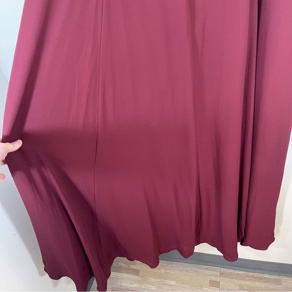 white by vera wang wine one shoulder maxi dress plus size 18 - Picture 9 of 12